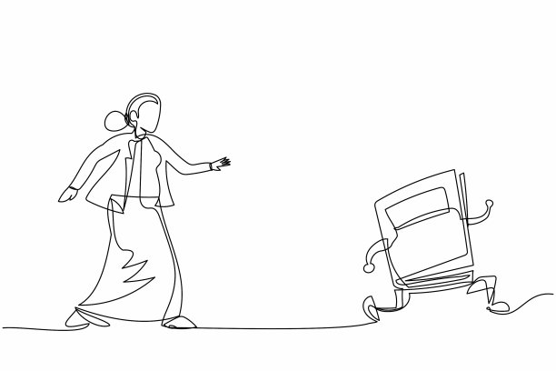 单连续画线女商人跑图片下载