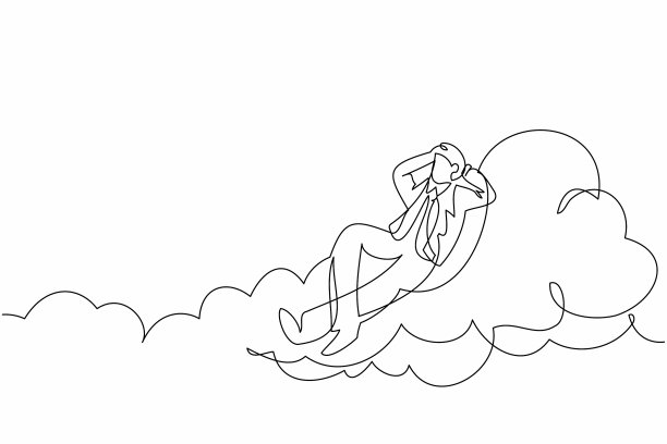 单线画轻松成功图片下载