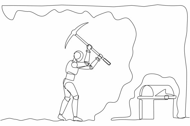 单线牵引机器人挖掘用图片下载