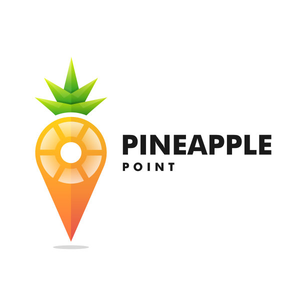 标志菠萝位置渐变色彩鲜艳风格图片下载