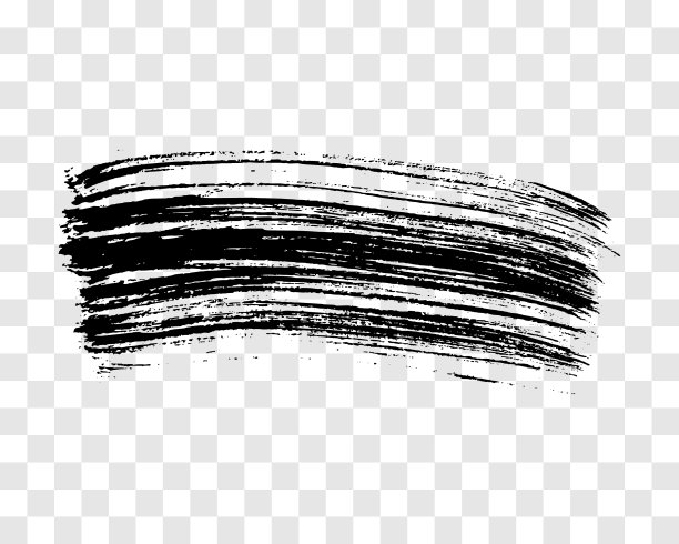 透明背景上的黑色笔触图片下载