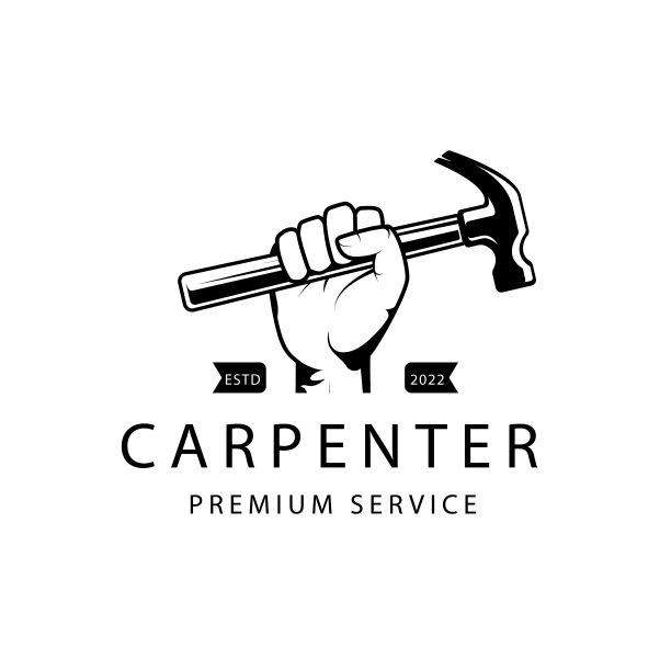 木匠标志设计在乡村复古复古图片下载