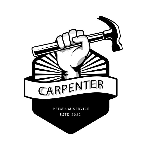 木匠标志设计在乡村复古复古图片下载