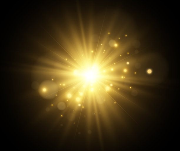 亮丽的明星。光效果的插图。图片下载
