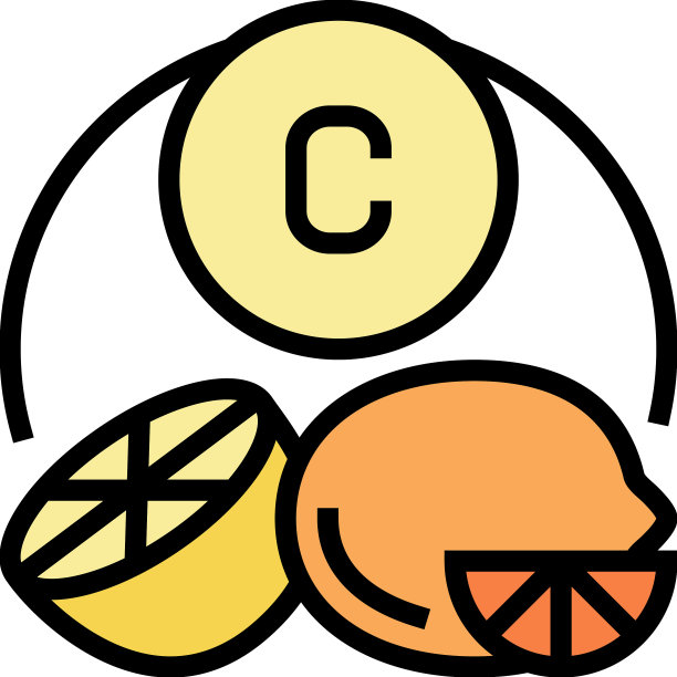 C字母维生素柑橘色图标图片下载