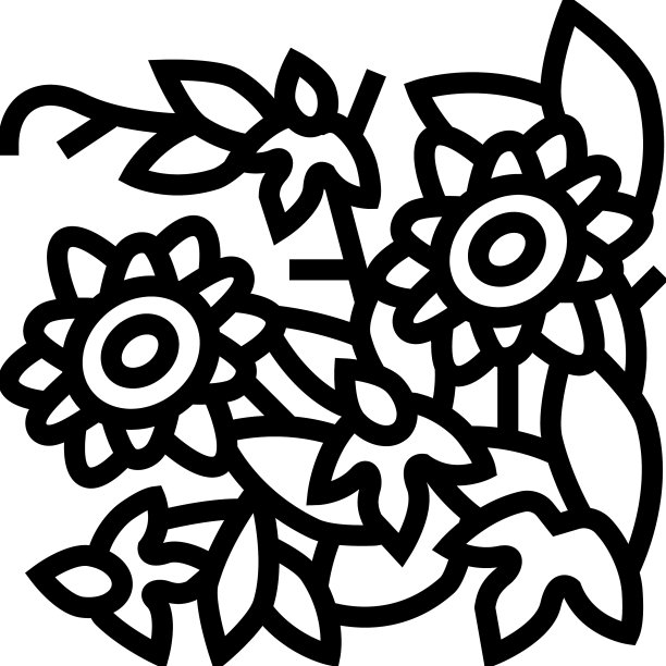 西番莲花藤蔓线图标图片下载