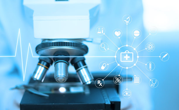 实验室医学科学家在实验室用试管工作，研究人员执行液体，实验室概念与医学图标素材图片