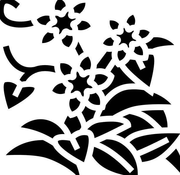 铁线莲生长字形图标图片下载