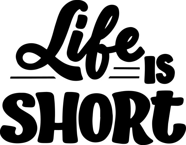 现代手绘动机刻字短语图片下载