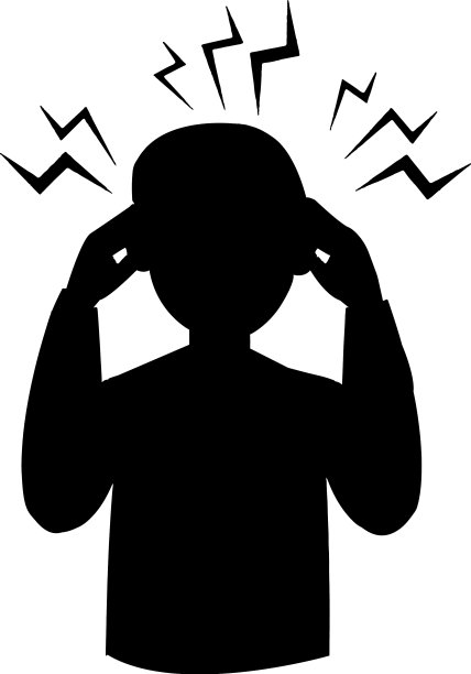 人有头痛图标在白色图片下载