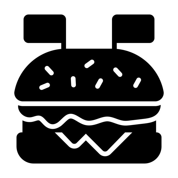 汉堡食品雕文图标设计美国独立图片下载