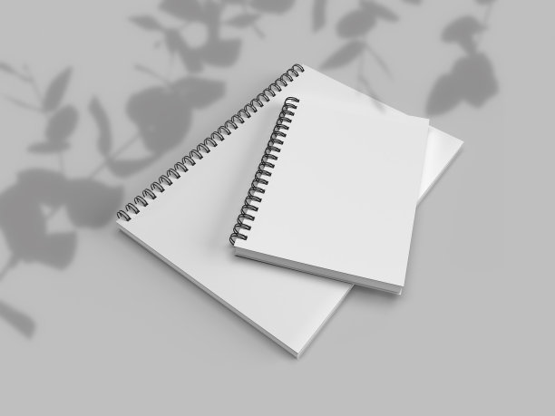 笔记本模型封面为企业或企业身份演示与阴影3d渲染图片下载