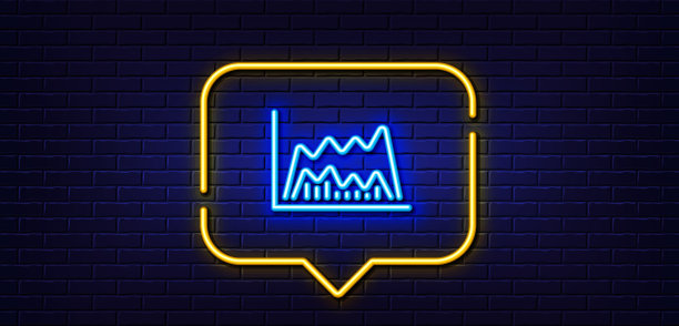 投资图表线图标金融图表霓虹图片下载