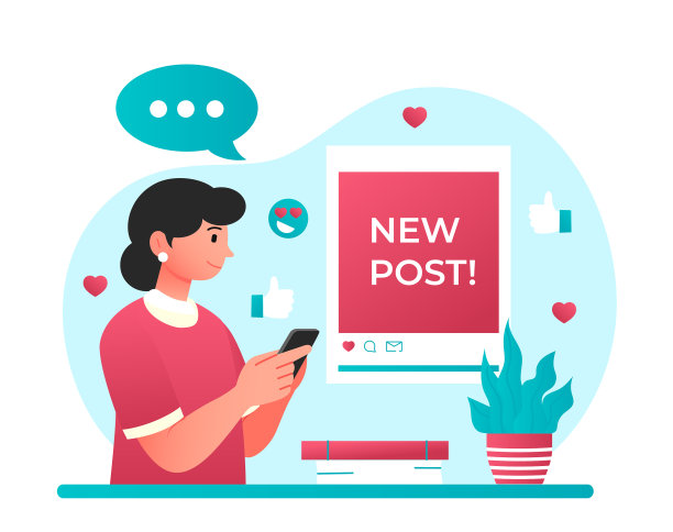 社交媒体的更新图片下载