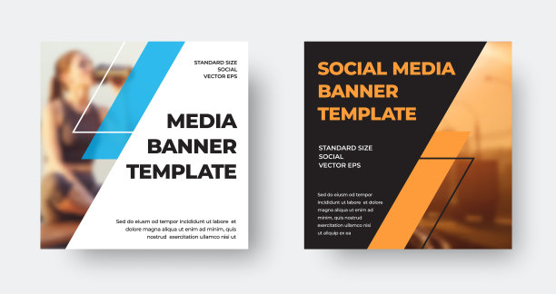 Eps网页横幅模板与对角线线性图片下载