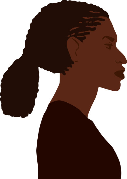 非裔美国人侧面肖像与图片下载