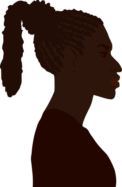 非裔美国人侧面肖像与图片下载