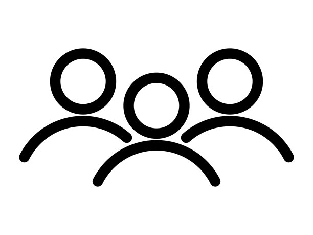三人细线图标组合图片下载
