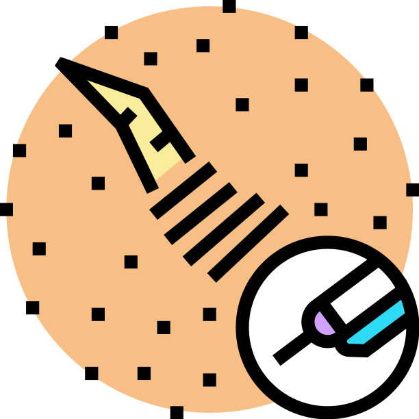 激光祛疤疤痕治疗彩色图标图片下载