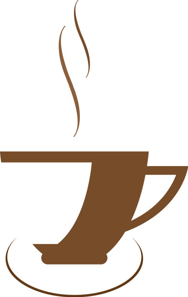 咖啡标志在杯子的设计图片下载