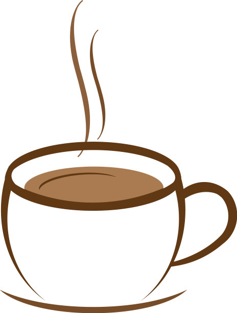 咖啡标志在杯子的设计图片下载