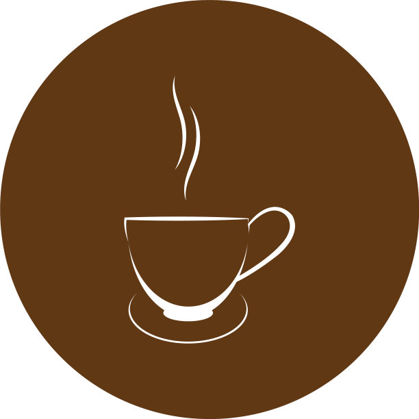 咖啡标志在杯子的设计图片下载