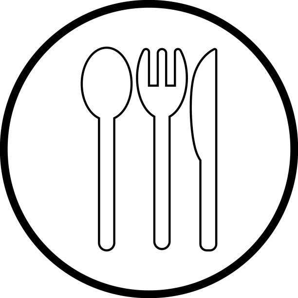 勺子和叉子标志图片下载