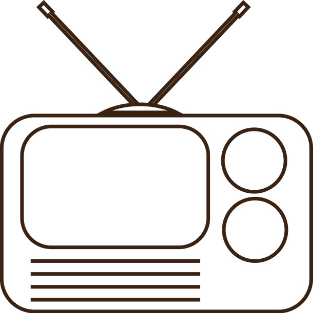 黑白电视标识图片下载