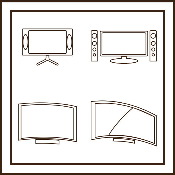 黑白电视标识图片下载