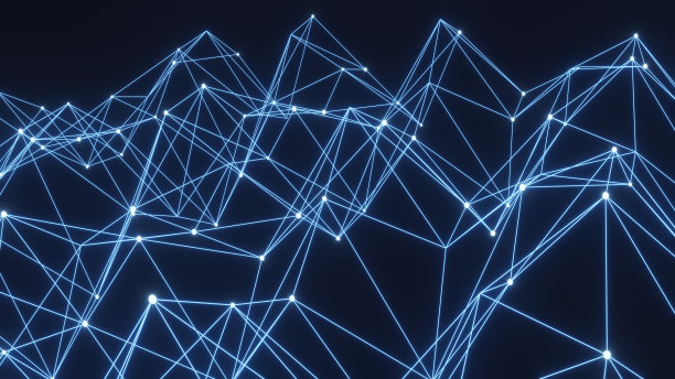 发光的蓝色神经丛3d渲染图片下载