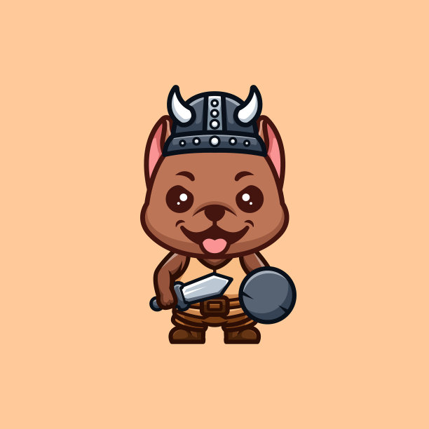 斗牛维京可爱的创意卡哇伊卡通图片下载