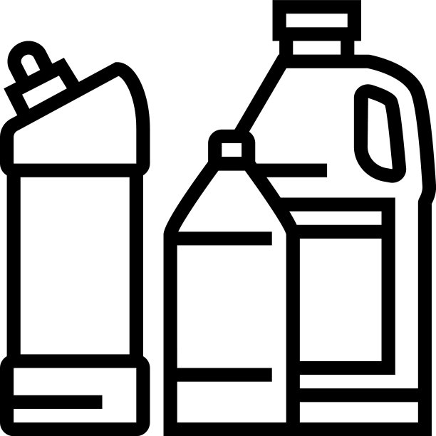 瓶包装塑料废物线图标图片下载