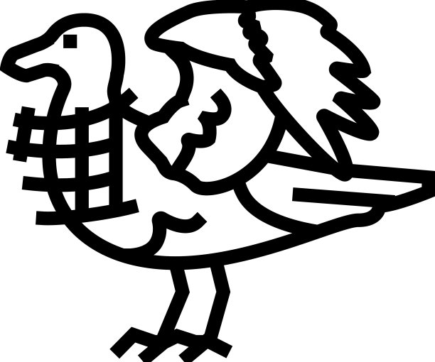 塑料垃圾鸟线图标图片下载