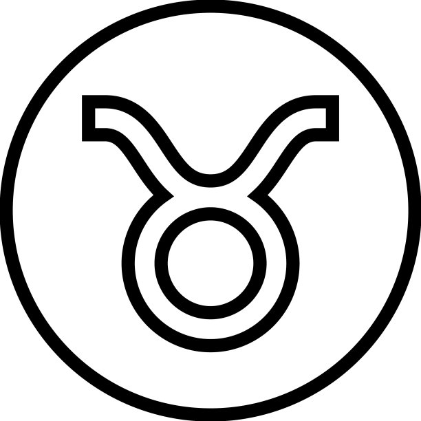 金牛座线条图标图片下载