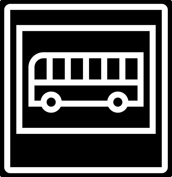 公交车路标标志图标图片下载