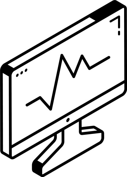 现代2.5D心电图图标图片下载