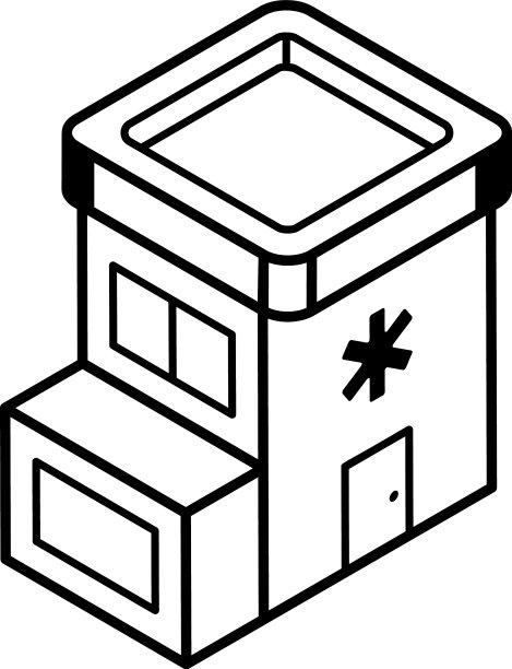 2.5D医院建筑图标图片下载