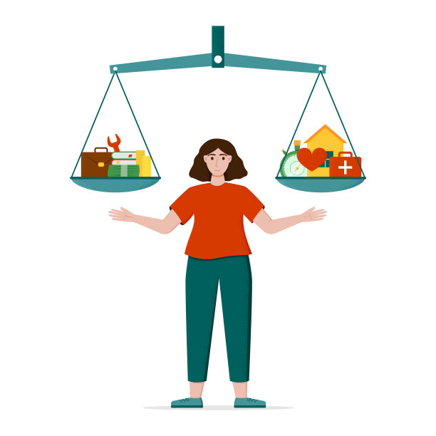 工作和生活平衡健康和金钱图片下载