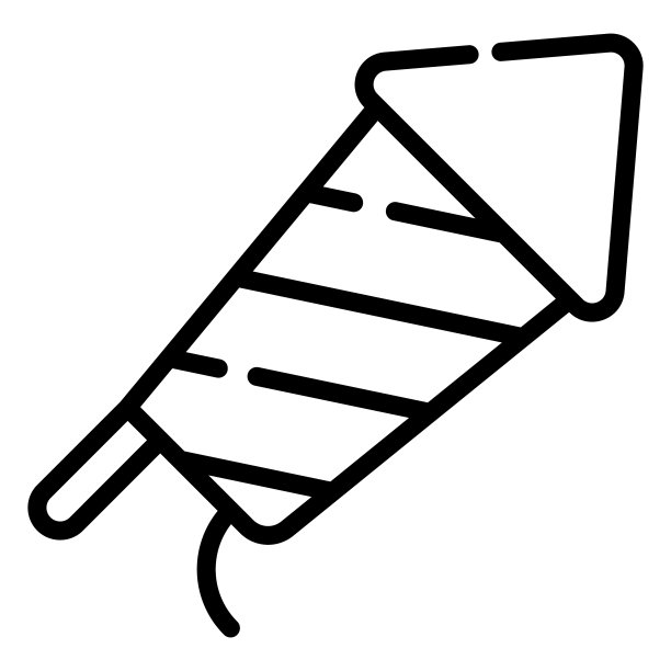 烟花火箭线图标设计美国图片下载