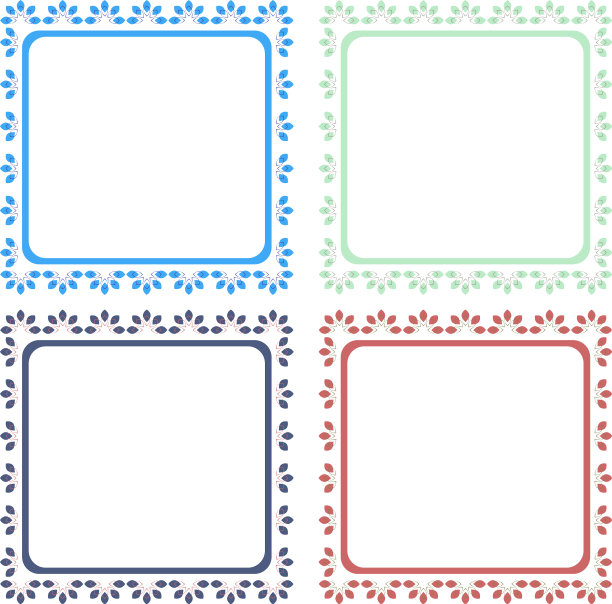 彩色贴纸相框套装图片下载