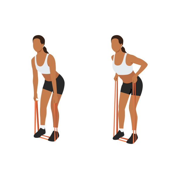 男人在做上背弯着腰的动作图片下载