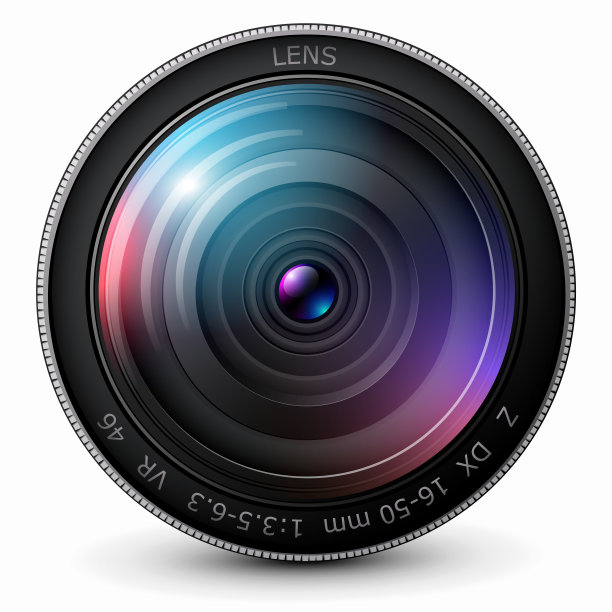 相机照片镜头3D图标图片下载