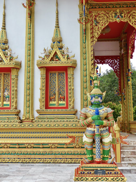 七彩细节在Wat Khuk Khak图片下载
