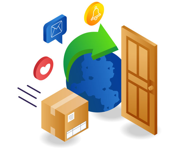 把包裹送到门口图片下载