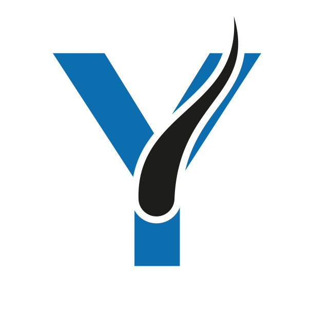 字母Y头发治疗符号，头发移植符号设计向量模板图片下载