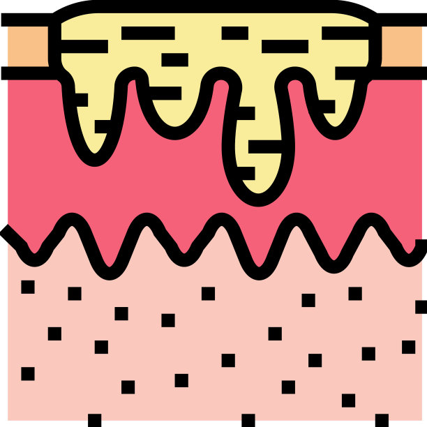 痤疮色素沉着疤痕颜色图标图片下载