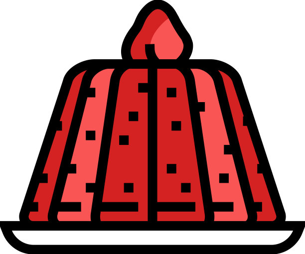 草莓果冻颜色图标图片下载