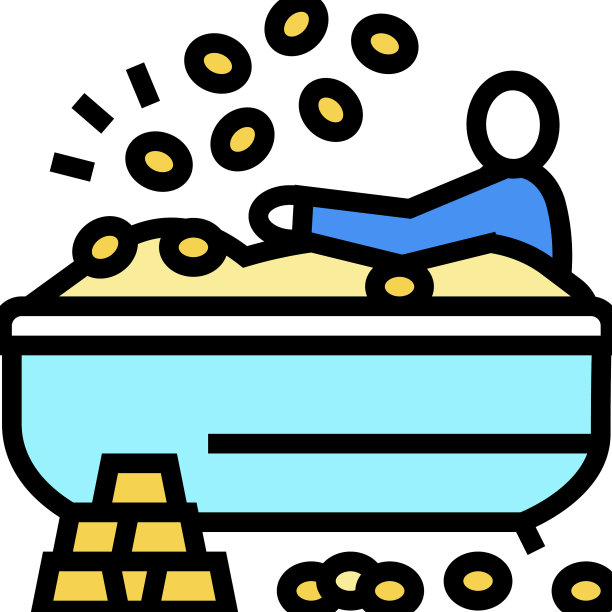 财务独立，自由，钱的颜色图标图片下载