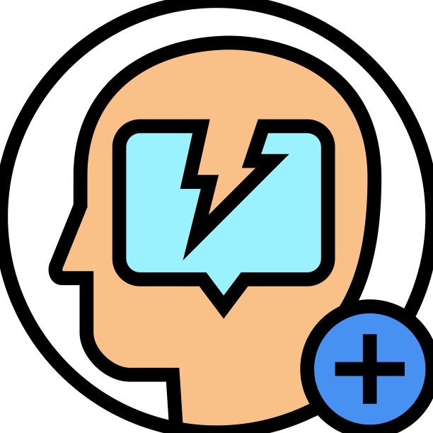 精神健康状况不佳的检查颜色图标图片下载