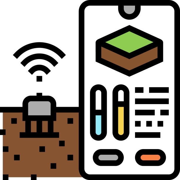 土壤监测农业彩色图标图片下载